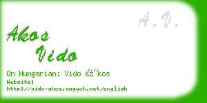 akos vido business card